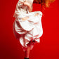 The Ivory Holed Shirt and Skirt Set