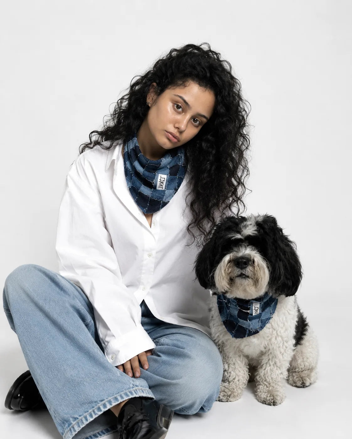 The Intertwined Denim Bandana