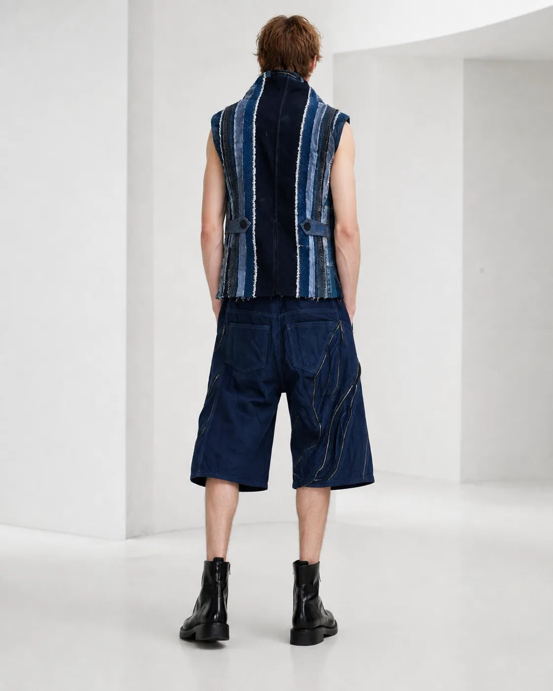 The Shredded Fragments Upcycled Denim Vest