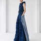 Tangled Paths Pleated Denim Trousers