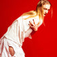 The Ivory Holed Shirt and Skirt Set