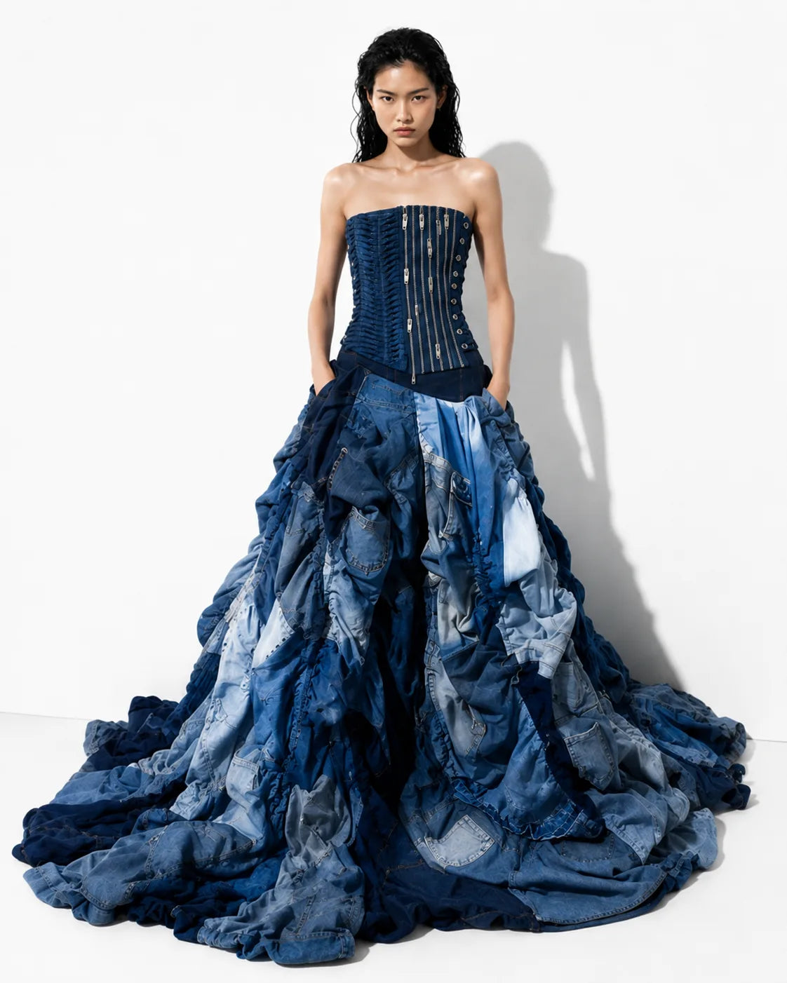The Barricated Passage Denim Corset