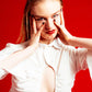 The Ivory Holed Shirt and Skirt Set