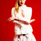 The Ivory Holed Shirt and Skirt Set