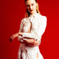 The Ivory Holed Shirt and Skirt Set