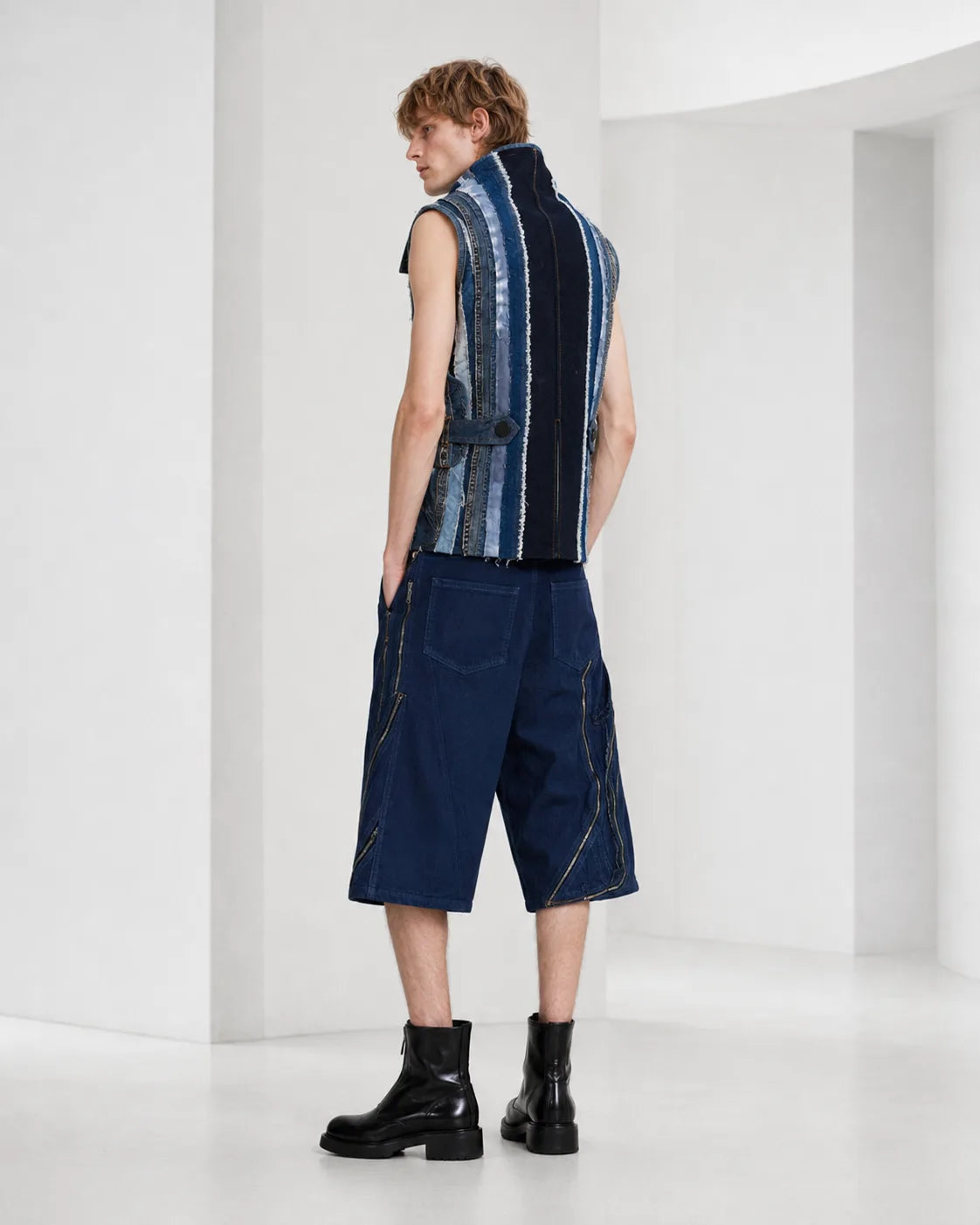 The Shredded Fragments Upcycled Denim Vest