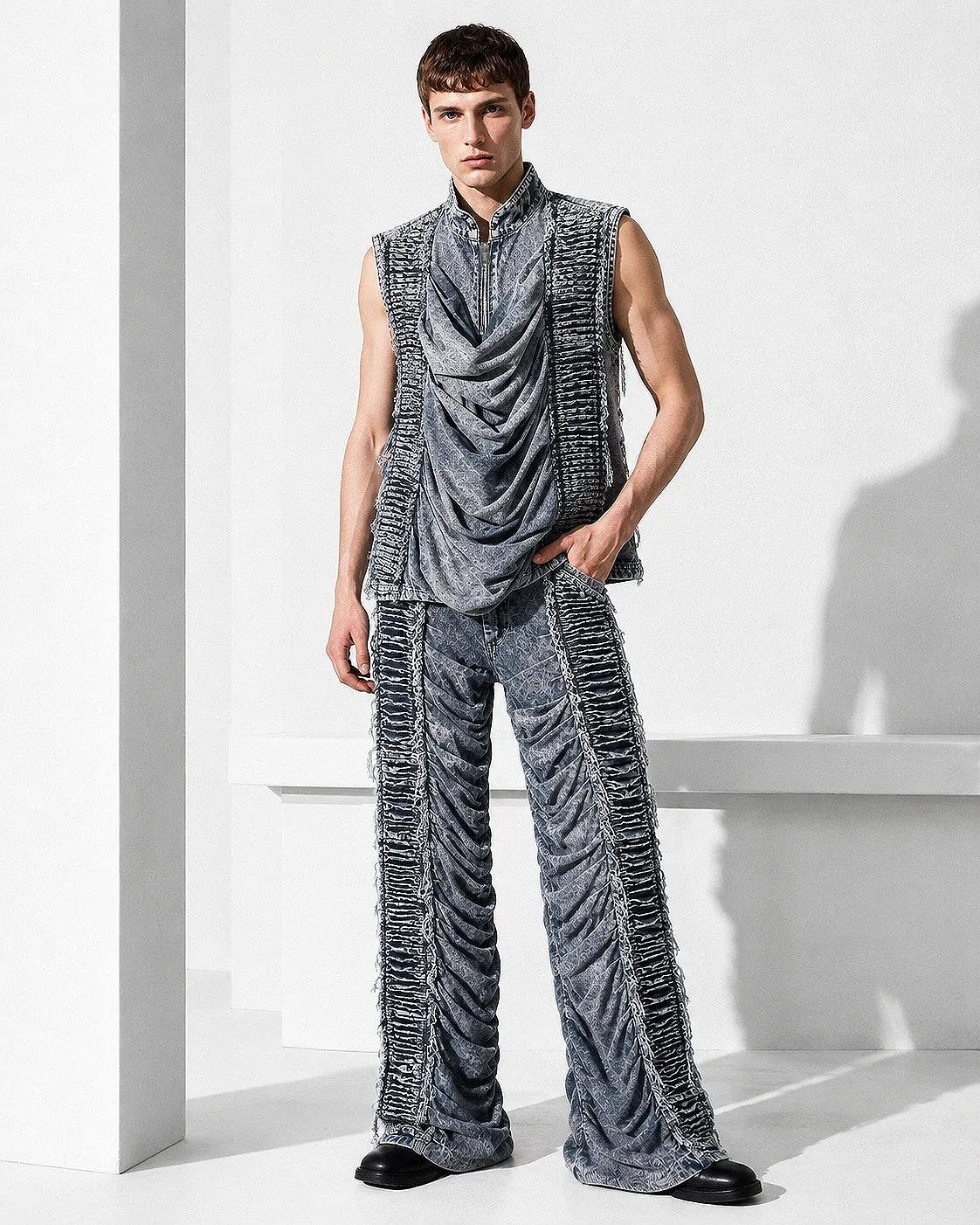 Held in the Fold Co-ord Set (Bluish-Grey)