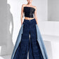 Tangled Paths Pleated Denim Trousers