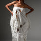The Ivory Holed Shirt and Skirt Set