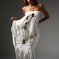 The Ivory Holed Shirt and Skirt Set