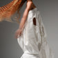 The Ivory Holed Shirt and Skirt Set
