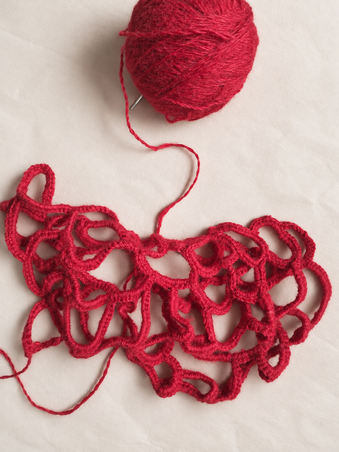 Yarn made from dog fur woven with cotton