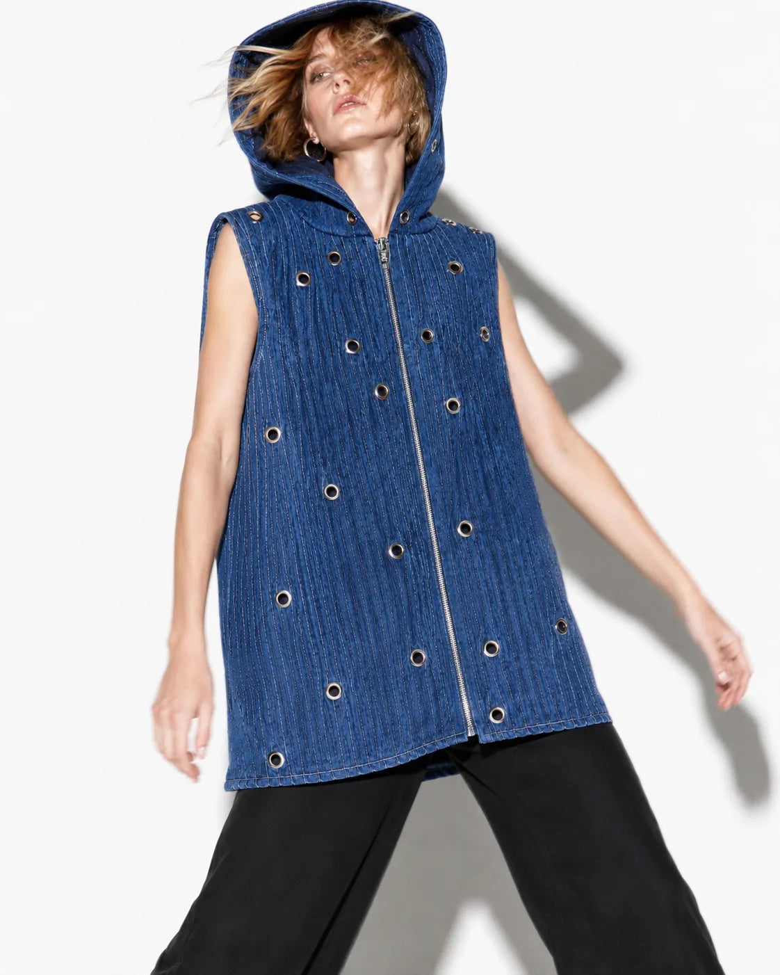 Live in Loops Eyelet Sleeveless Jacket