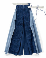 Tangled Paths Pleated Denim Trousers